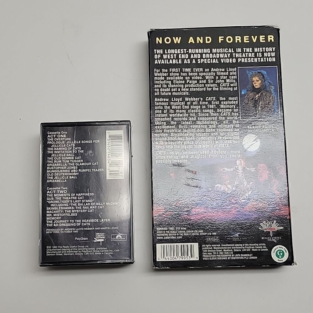 CATS The Musical Double Audio Casette and VHS Tape Bundle Special - Picture 3 of 4